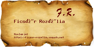 Ficsór Rozália névjegykártya